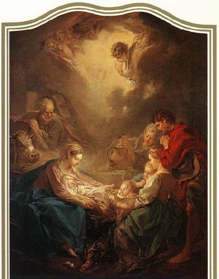 Francois Boucher Adoration of the Shepherds oil painting image